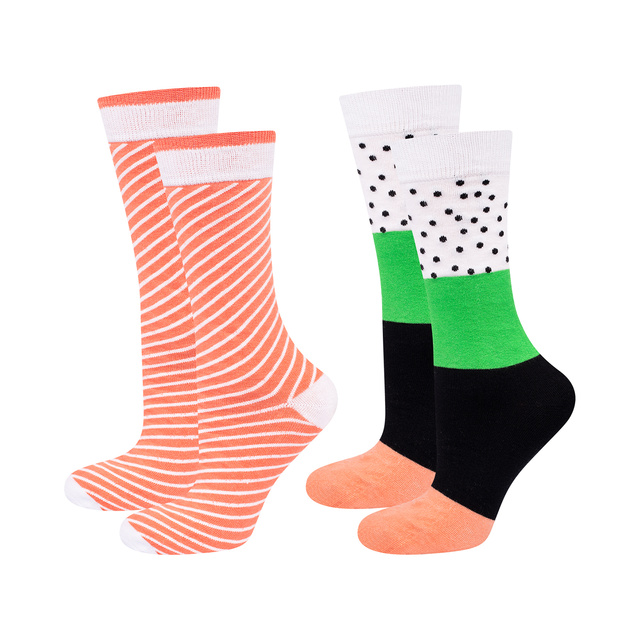 Set 2x Colorful SOXO women's men's socks Sushi in a box 
