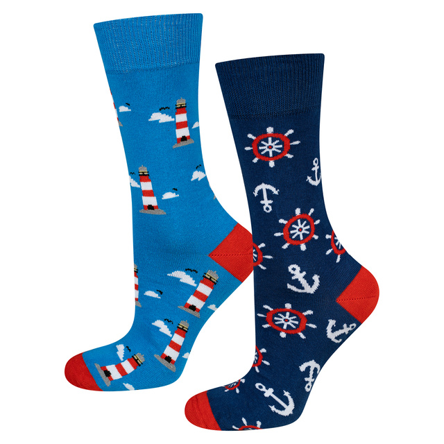 SOXO men's colorful socks hen | pizza | lantern | egg - 4 pairs