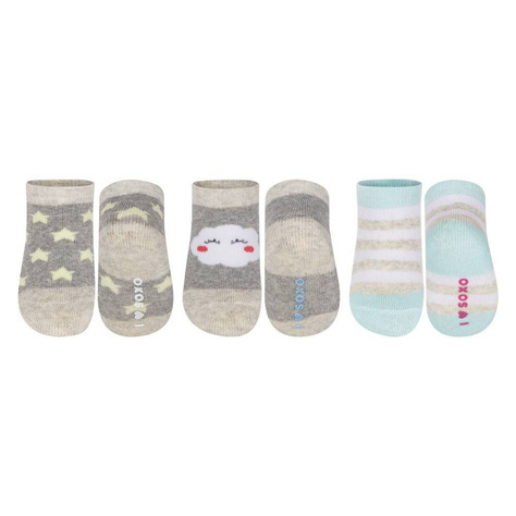 Set of 3x baby terry socks SOXO