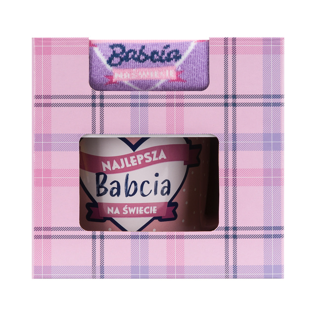Zestaw Skarpetki Najlepsza Babcia + Kubek