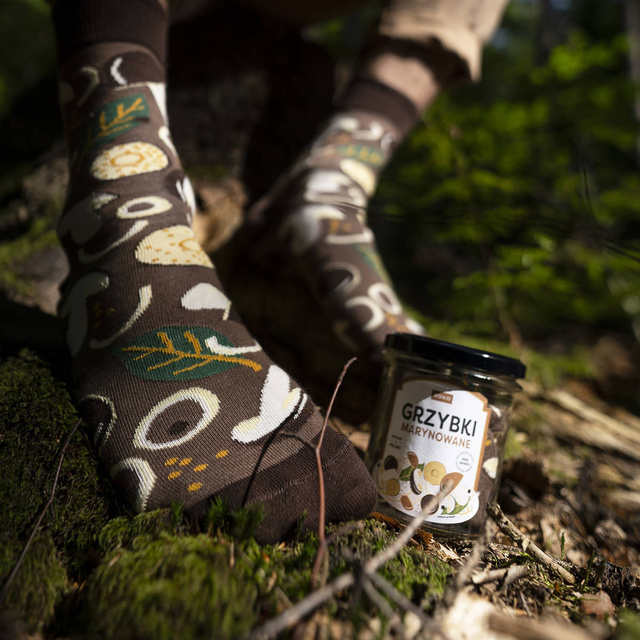 Funny SOXO Men's | women's socks | mushrooms marinated in a jar | cotton | a gift for him | unisex