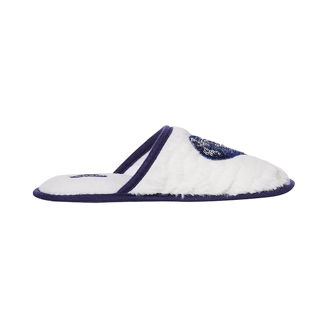White SOXO women's slippers with a heart and a hard TPR sole