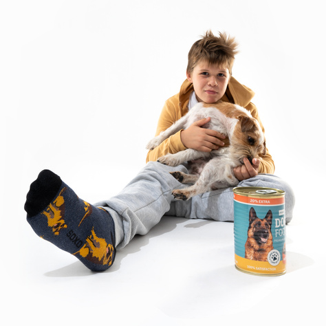 Colorful Men's | Women's SOXO German Shepherd Socks in a Can.