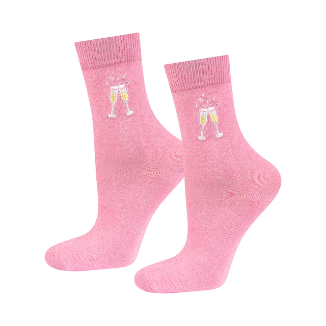 Set of 3x SOXO Prosecco women's socks in a tube | gift perfect for her 
