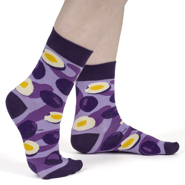 SOXO GOOD STUFF women's socks plum jam in a jar