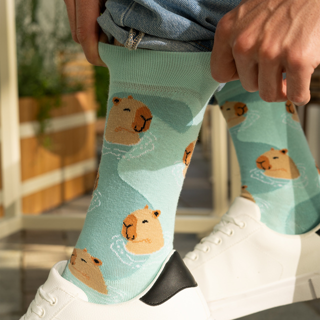 SOXO Women's Men's Capybara Bath Socks - 2 