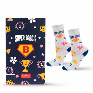 Super Granny Greeting Card Socks