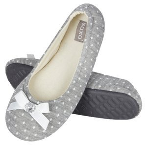 SOXO Women's ballerina slippers with diamond