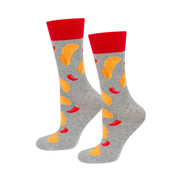 Set of 3x SOXO women's men's socks chips in a tube