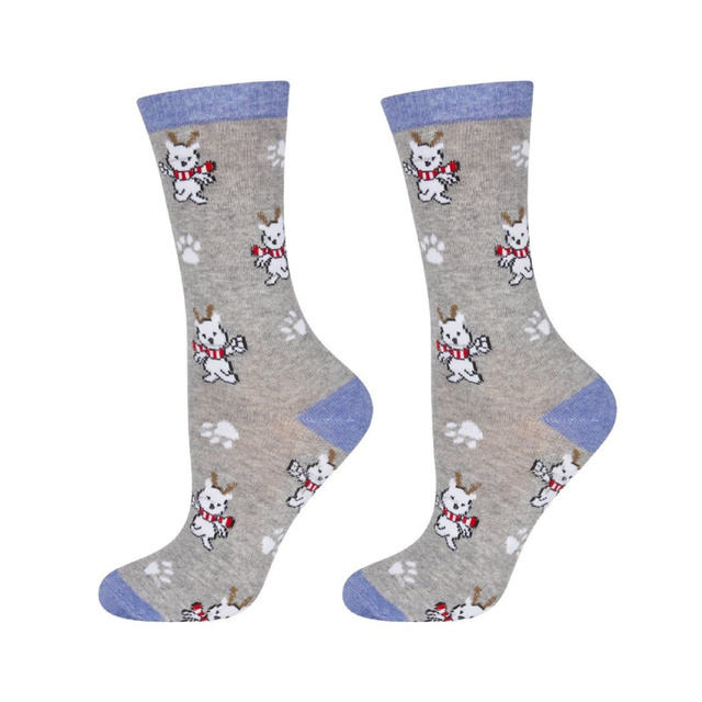 Colorful SOXO GOOD STUFF women's socks cotton reindeer