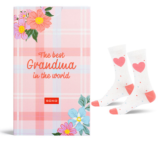 The Best Grandma Greeting Card Socks