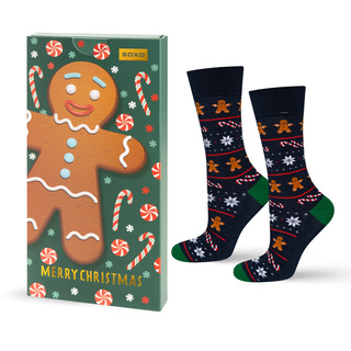 Gingerbread Socks in a Holiday Card