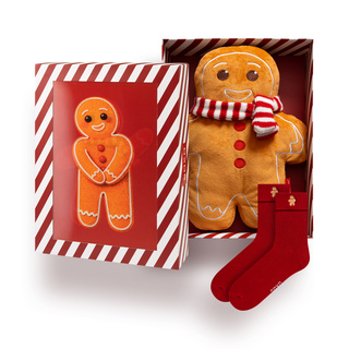 Gingerbread Hot Water Bottle 1 L + Socks