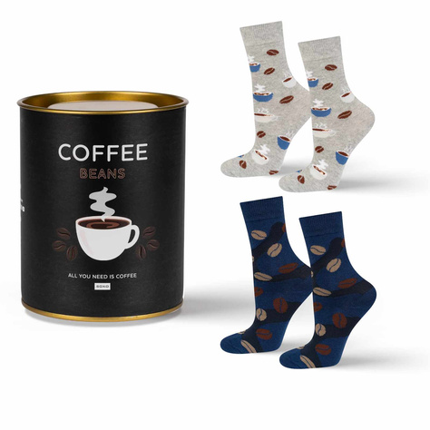 Set of 2x Soxo men's canned coffee socks