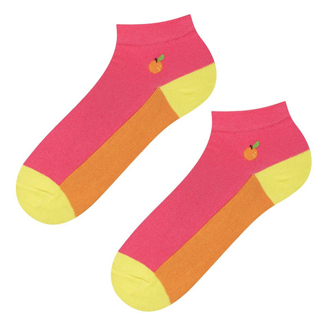 Colorful women's socks SOXO cotton inserts orange