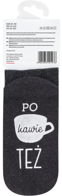 Set of 6x Colorful SOXO women's long socks with funny Polish inscriptions for a gift