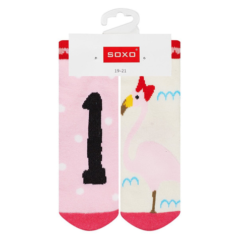 Colorful SOXO girls' socks mismatched numbers 1