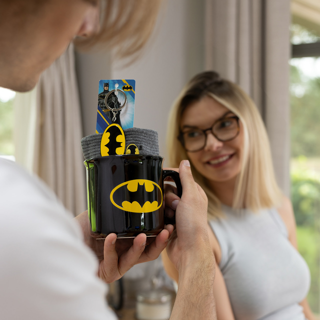 Zestaw Skarpetki Batman + Kubek + Brelok