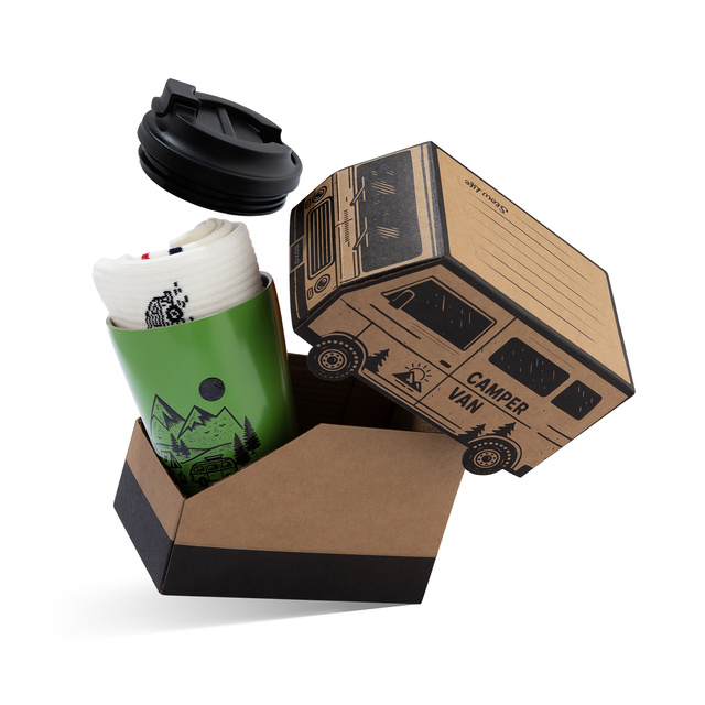 Gift Set Camper Socks + Thermal Mug