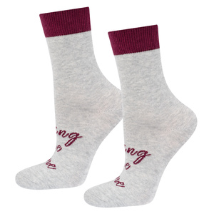 Set of 3x SOXO women's funny Red Wine socks in a gift tube