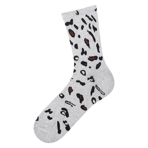 Set of 2x Colorful SOXO women's socks, classic, leopard print