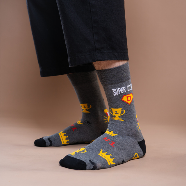 Super Grandpa Greeting Card Socks