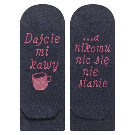 Set of 4x colorful SOXO women's socks with Polish inscriptions funny gift