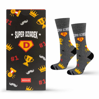 Super Grandpa Greeting Card Socks