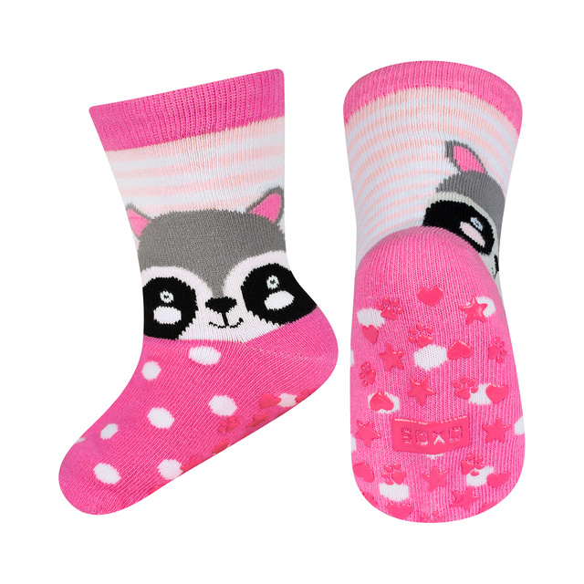 Set of 3x Colorful SOXO children's socks animals