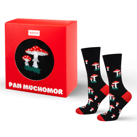 SOXO men's socks Mr. Toadstool in a pack