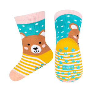 Set of 3x Colorful SOXO children's socks animals