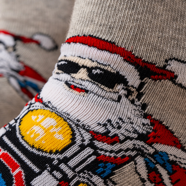 Naughty Santa Biker Socks 3-Pack