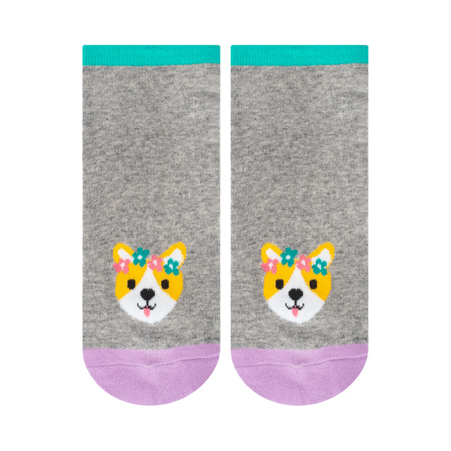 Set of 5x SOXO women's colorful feet dogs