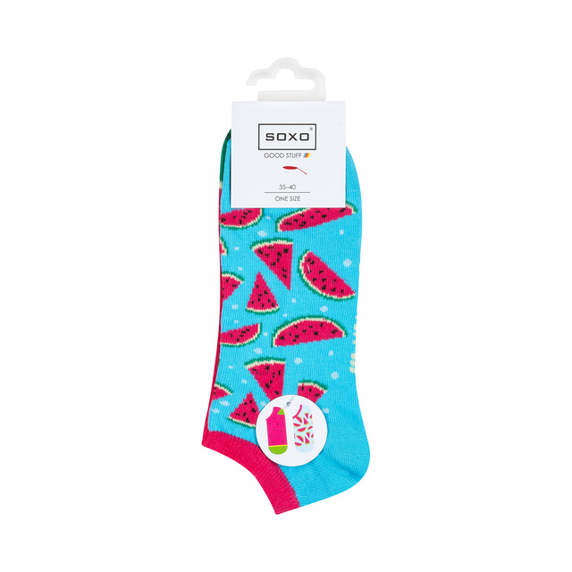Colorful women's socks SOXO mismatched cotton watermelon