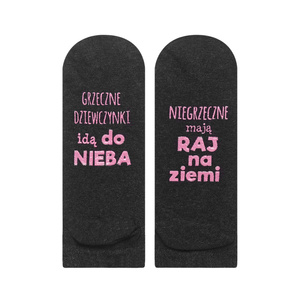 Set of 4x Colorful SOXO women's socks with funny Polish inscriptions