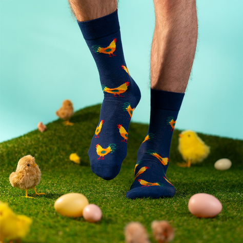 SOXO men's egg and rooster socks in a pack - 2 pairs