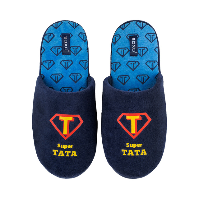 Men's slippers SOXO with the inscription in a giftbox