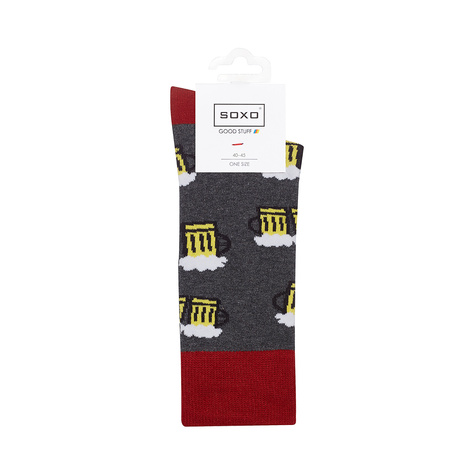 Men's colorful SOXO GOOD STUFF socks cotton grill