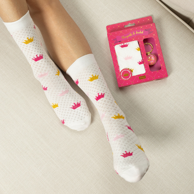 Set Queen of Life Socks + Keychain