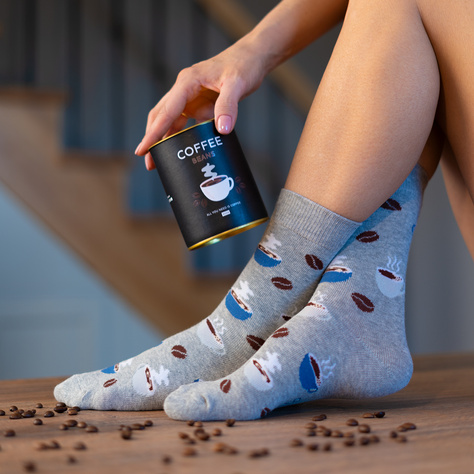 Set of 2x Soxo men's canned coffee socks