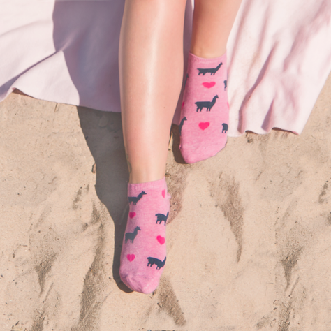 Colorful women's socks SOXO GOOD STUFF, funny lama