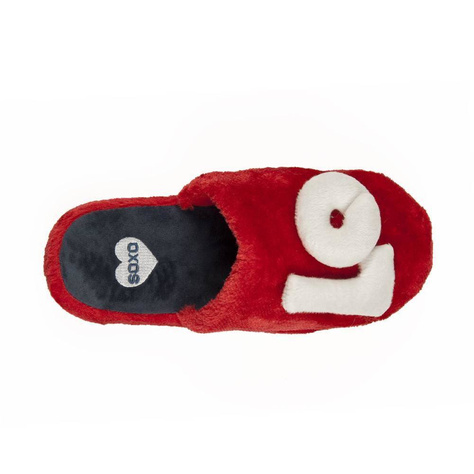 Women's slippers SOXO LOVE red with a hard sole