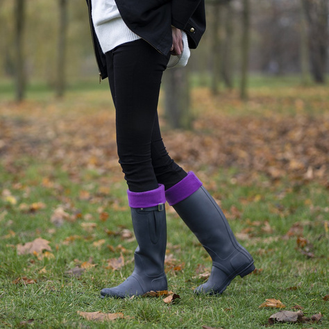 Purple high women's socks SOXO to wellingtons