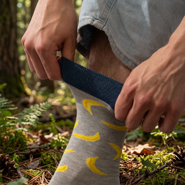 Mens socks SOXO GOOD STUFF bananas