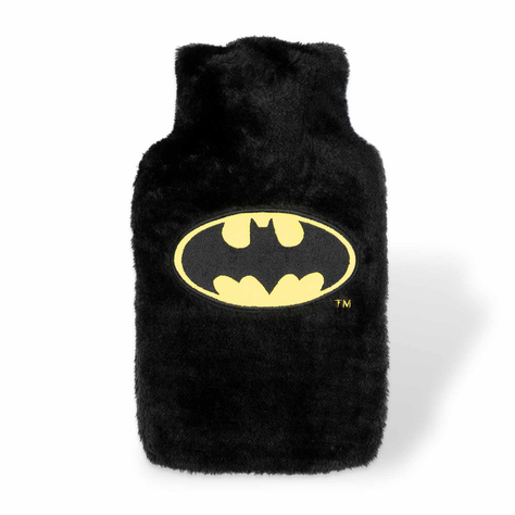 Black hot water bottle SOXO heater in a plush cover BATMAN gift idea BIG 1.8l