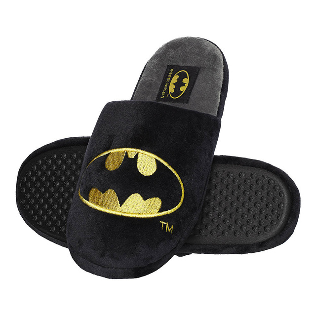 Set of 1x Colorful SOXO Batman socks and 1x Batman men's slippers