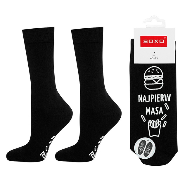 Set of 4x SOXO long men's socks with funny polish inscriptions