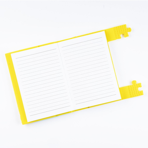 Funny notebook A6 notebook in yellow and blue puzzle for a gift