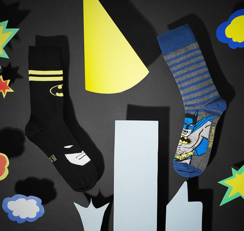 Colorful men's socks SOXO GOOD STUFF Batman DC Comics