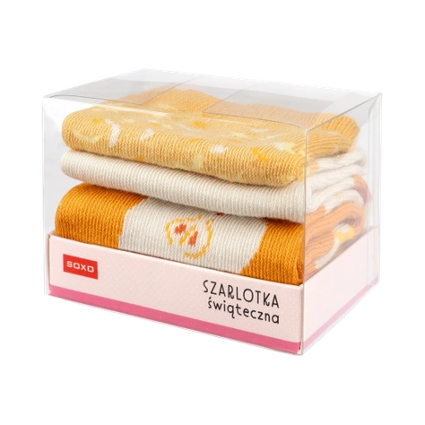 SOXO Women's Socks in Apple Pie Wrap